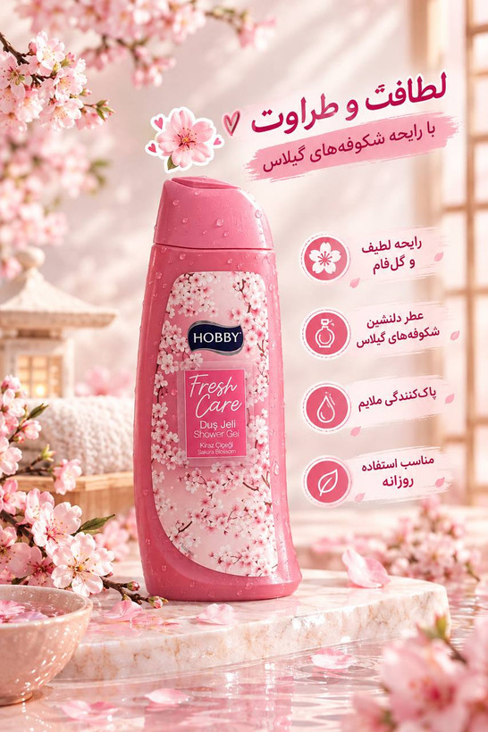 شامپو بدن هوبی Hobby حجم ۵۰۰ میل در رایحههای متنوع